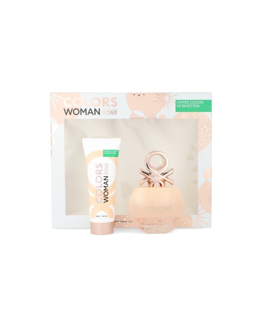 Set Benetton Colors Rose (EDT 80 ml + Loción corporal 75 ml) Mujer