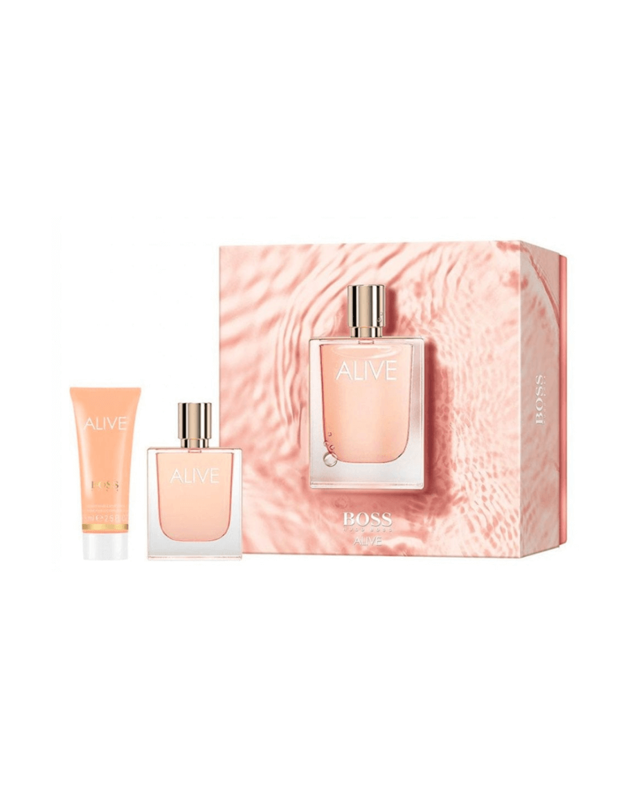 Set Hugo Boss Boss Alive (Perfume 80 ml + Body Lotion 75 ml) Mujer