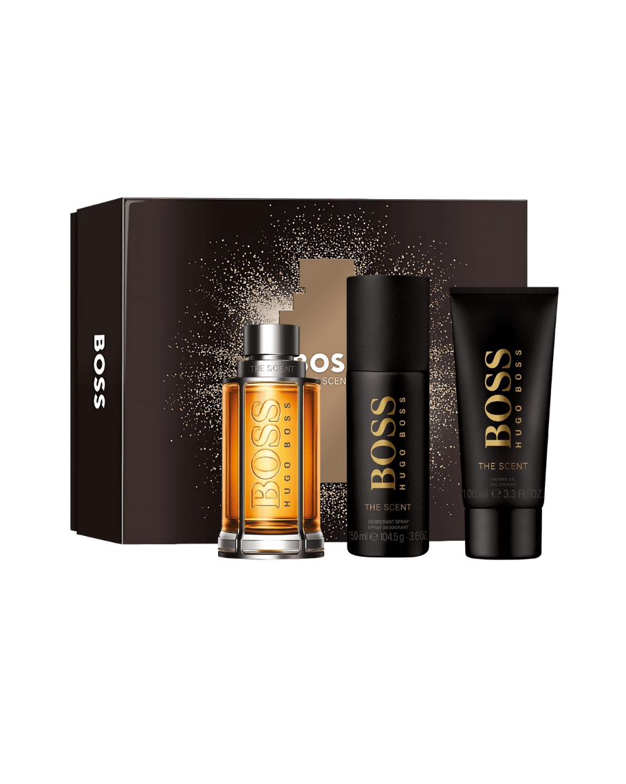 Set Hugo Boss The Scent (EDT 100 ml + Gel de baño 100 ml + Desodorante 150 ml) Hombre