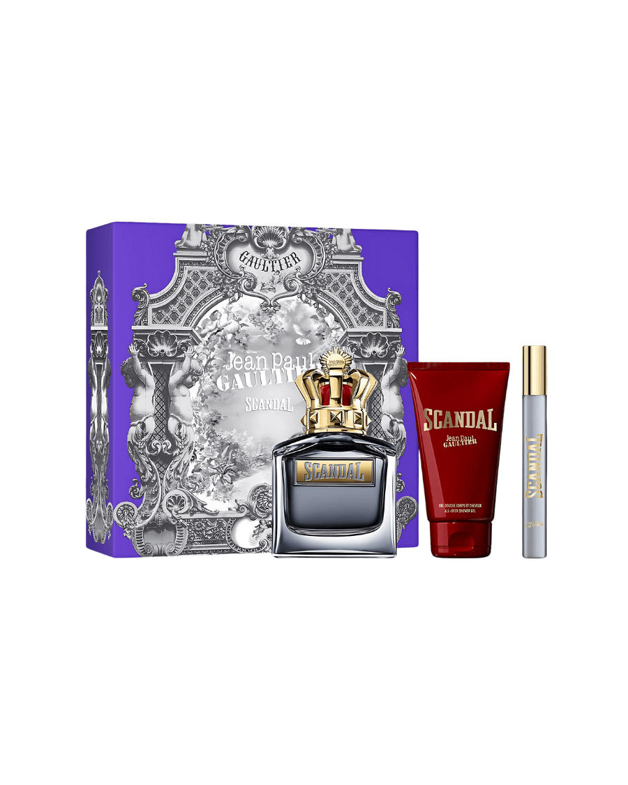 Set Jean Paul Gaultier Scandal pour Homme (EDT 100 ml + Gel de ducha 75 ml + Mini 10 ml) Hombre
