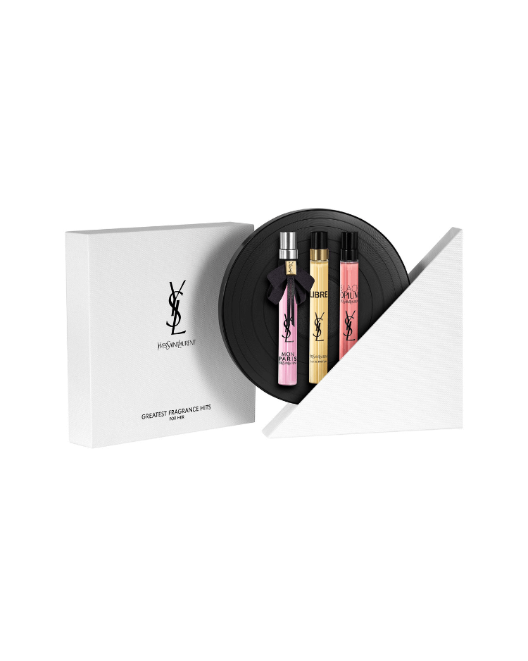 Set Yves Saint Laurent Mini YSL (Mon Paris 10 ml + Libre 10 ml + Black Opium 10 ml) Mujer