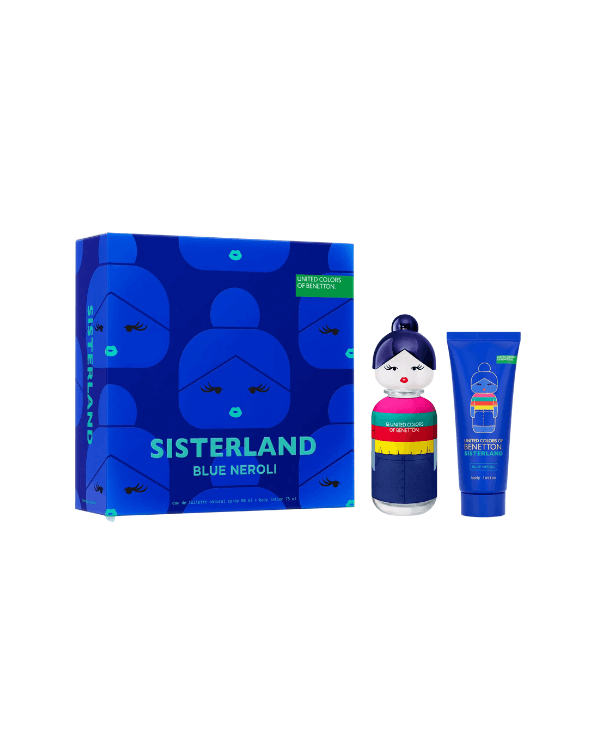 Set Benetton Sisterland Blue Neroli (perfume 80 ml + body lotion 75 ml) mujer