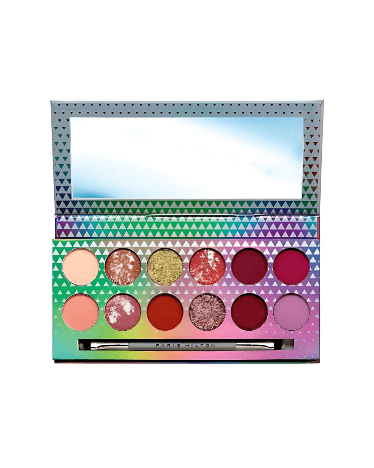 Set Paris Hilton | Paleta Soft Glam (12 sombras para párpados + pincel doble) mujer