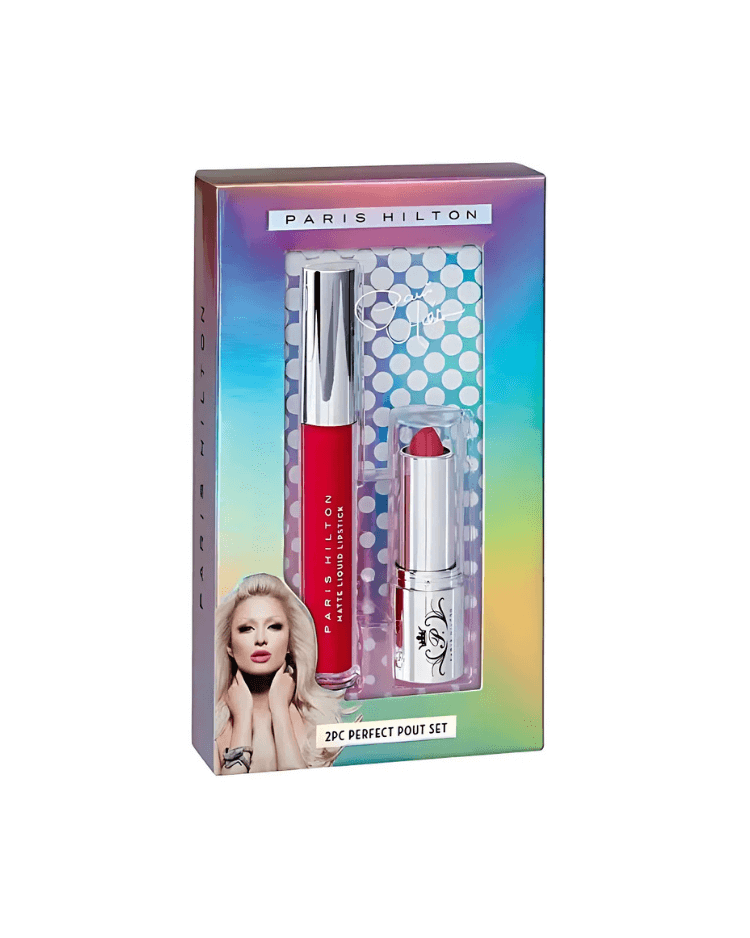 Set Paris Hilton | Perfect Pout (labial líquido 3 ml + lápiz labial 3.5 gr) mujer