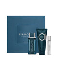Set Salvatore Ferragamo Intense Leather (perfume 100 ml + mini 15 ml + shampoo & shower gel 100 ml) Hombre